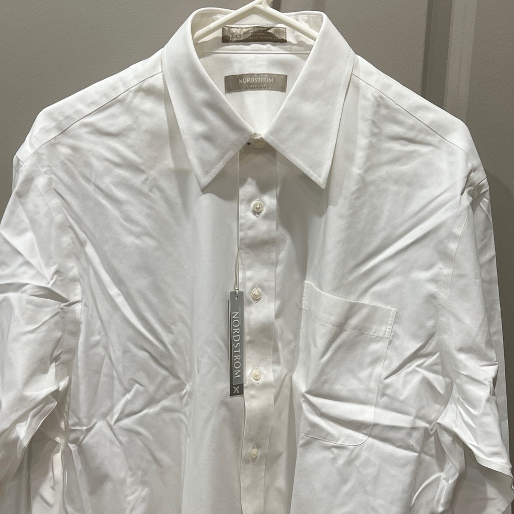 Nordstrom Classic White Dress Shirt for Men